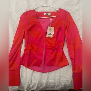 Tiger Mist Harvie top in geo print